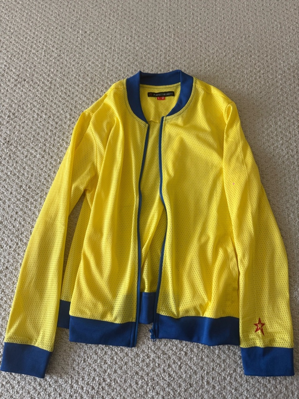 Perfect Moment Yellow and Blue Bomber Jacket
